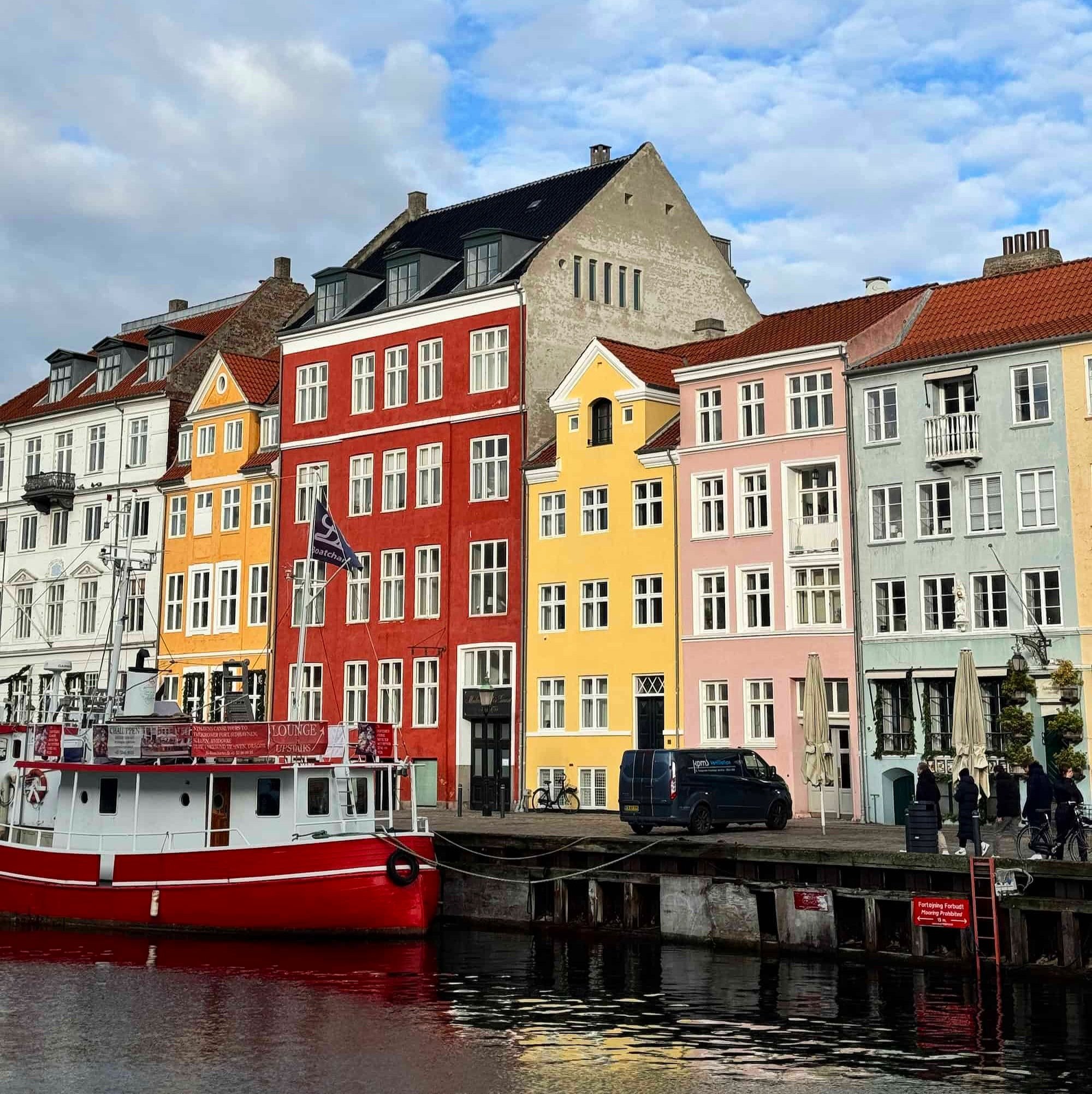 Colourful buildings in a Danish city